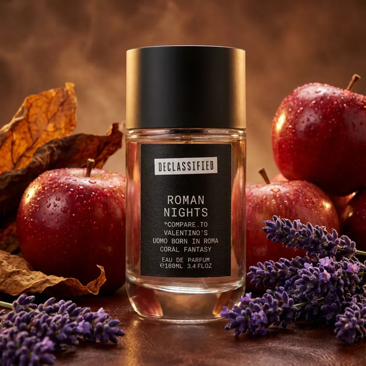Declassified Roman Nights | Limitless Application | Red Apple, Lavender, Haitian Vetiver, Geranium, Bergamot | Spicy Fruity, Warm Woody | Daily Business & All Season Fragrance | 100ml Men Eau de Parfum