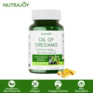 NUTRAJOY Oil of Oregano Softgels, Supports Immune Wellness, 9000mg Equivalent, 165mg Carvacrol, with Black Seed Oil, 150 Softgels