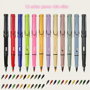Colored Forever Pencils Bulk, 12 Pcs Magic Infinity Pencil, Non Sharpening Everlasting Pencil with Eraser, Inkless Pencil for Writing, Sketch, Drawin Home Office School Supplies
