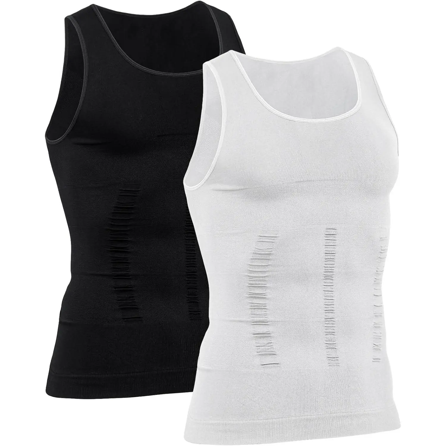 Shaperluv Men's Compression Slimming Tank Top, Sports Vest for Yoga Workout & Strength Training, Mens Clothing Undershirt for Gym Athletic Use, Sleeveless Sports Top, Soft Stretchy Activewear
