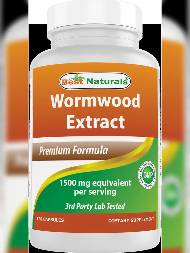 Best Naturals Wormwood Extract 1500 mg Equaivalent Per Serving-120 Capsules. Gluten Free, Non-GMO