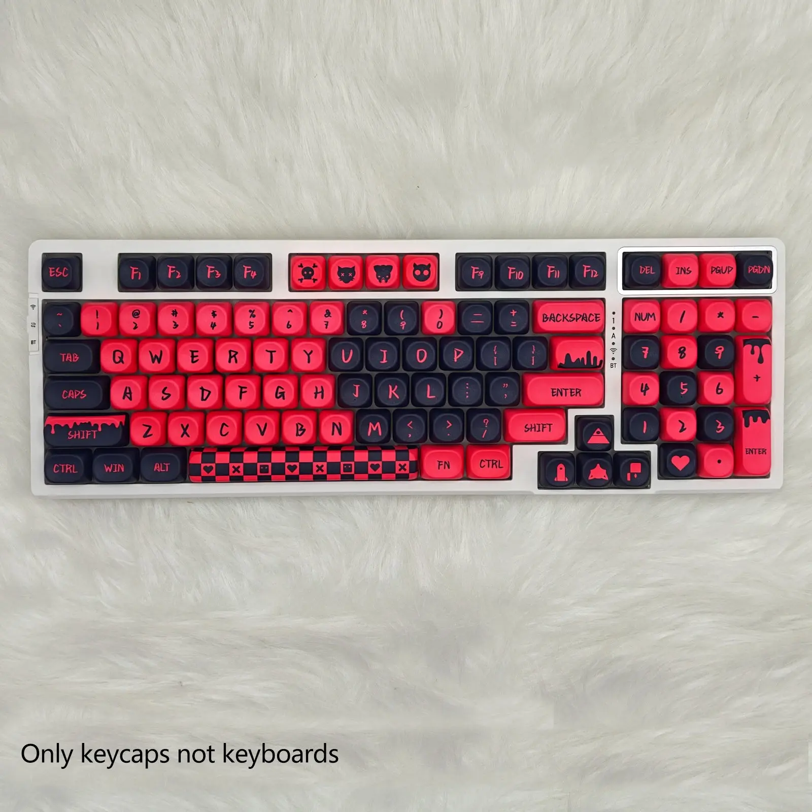 Sweetheart Theme Mechanical Keyboard Keycap Set, Pbt Keycaps, Pbt Material, Compatible with 61/68/75/84/87/89/96/98/100/104/108 Layout, Gaming Items