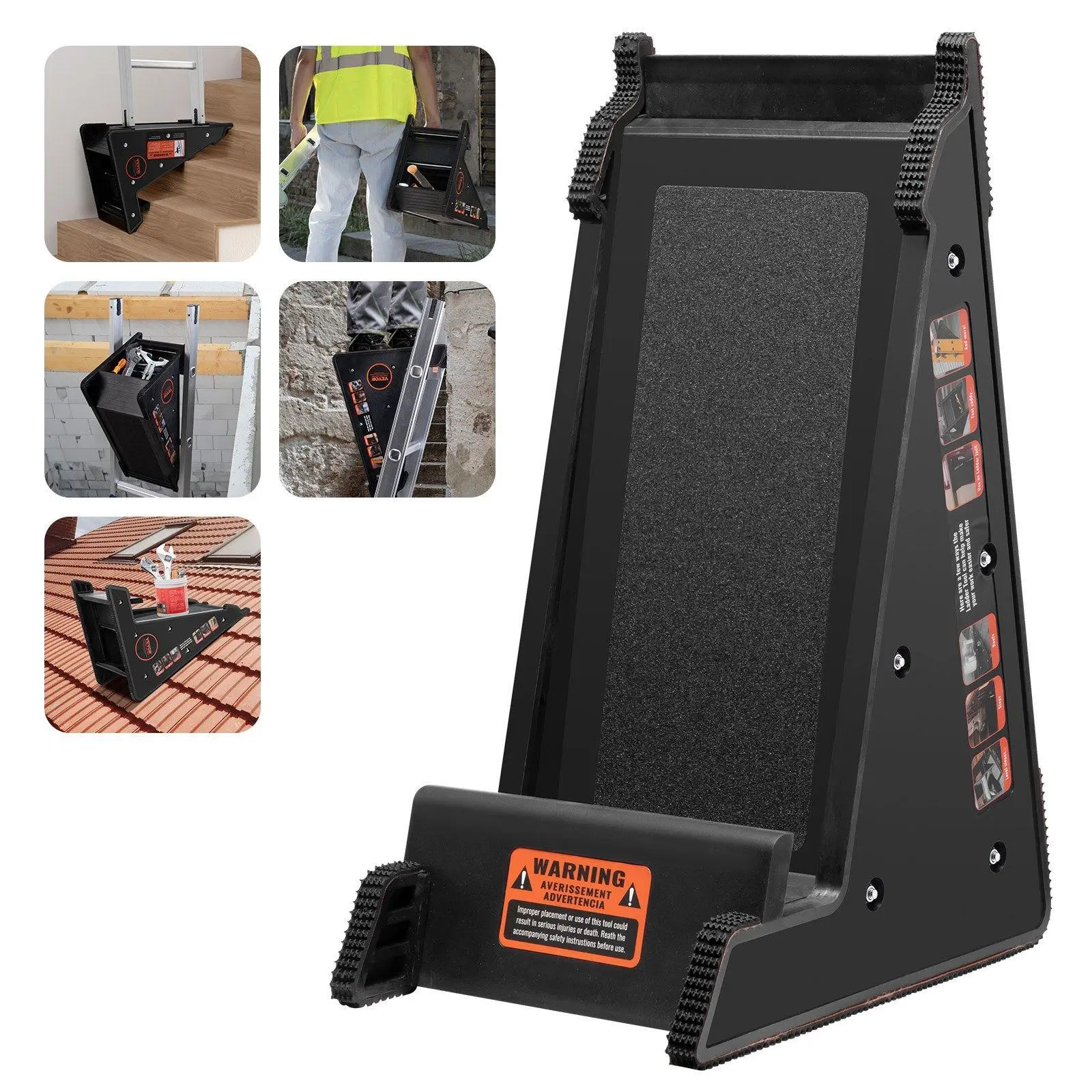 【SummerFinds】VEVOR Ladder Levler 380lbs Load PP Leveling Tool with Storage for Uneven Ground