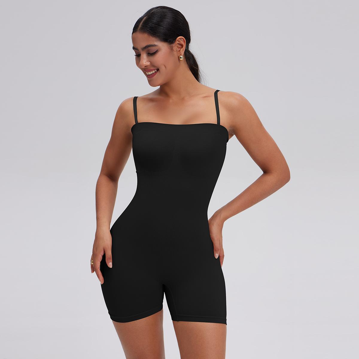 OYV Women's Seamless Removable Strapless Bodysuits For Women's Yoga Rompers