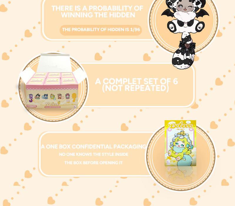 BoBoCo V1-Plush Blind Box. memorable gift Plush Toy. Glue Face Plush Toy. Sweet Plush doll. Unique Design for Collectors and Fans of the Series Blindbags Random Surprise Set
