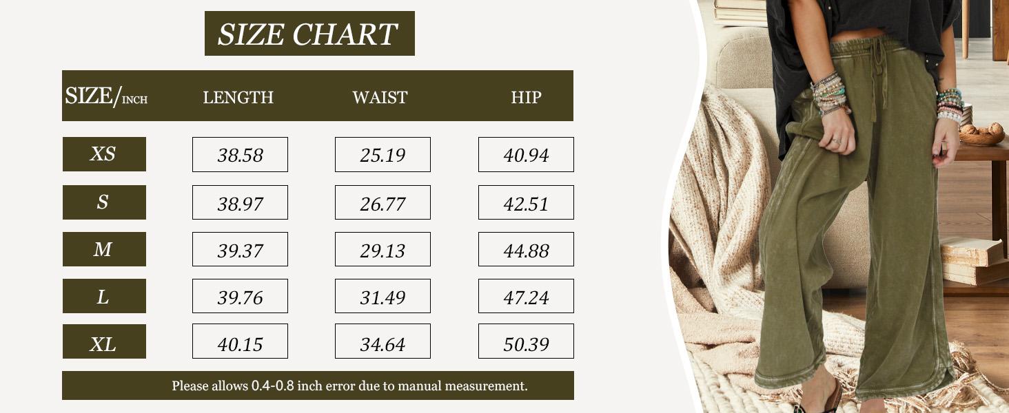Hixiaohe Womens Washed Wide Leg Sweatpants Vintage High Waist Baggy Pants Drawstring Athletic Palazzo Trousers with Pockets TikTokShopBlackFriday
