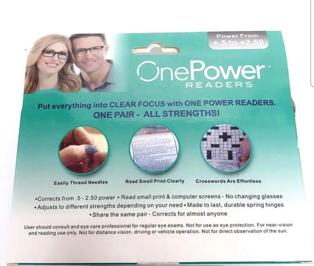 One Power Auto-Focus Reading Glasses, Lightweight Frames, 5 Styles to Choose From, Flexible Focus Optics, 0.5 to 2.5 Power Diopter, Unisex Design