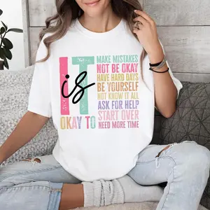 It's Okay To Make Mistakes Comfort Color Shirt, Special Education Teacher Shirts, Mental Health Tshirt, Back To School, Motivational Oversized Tee