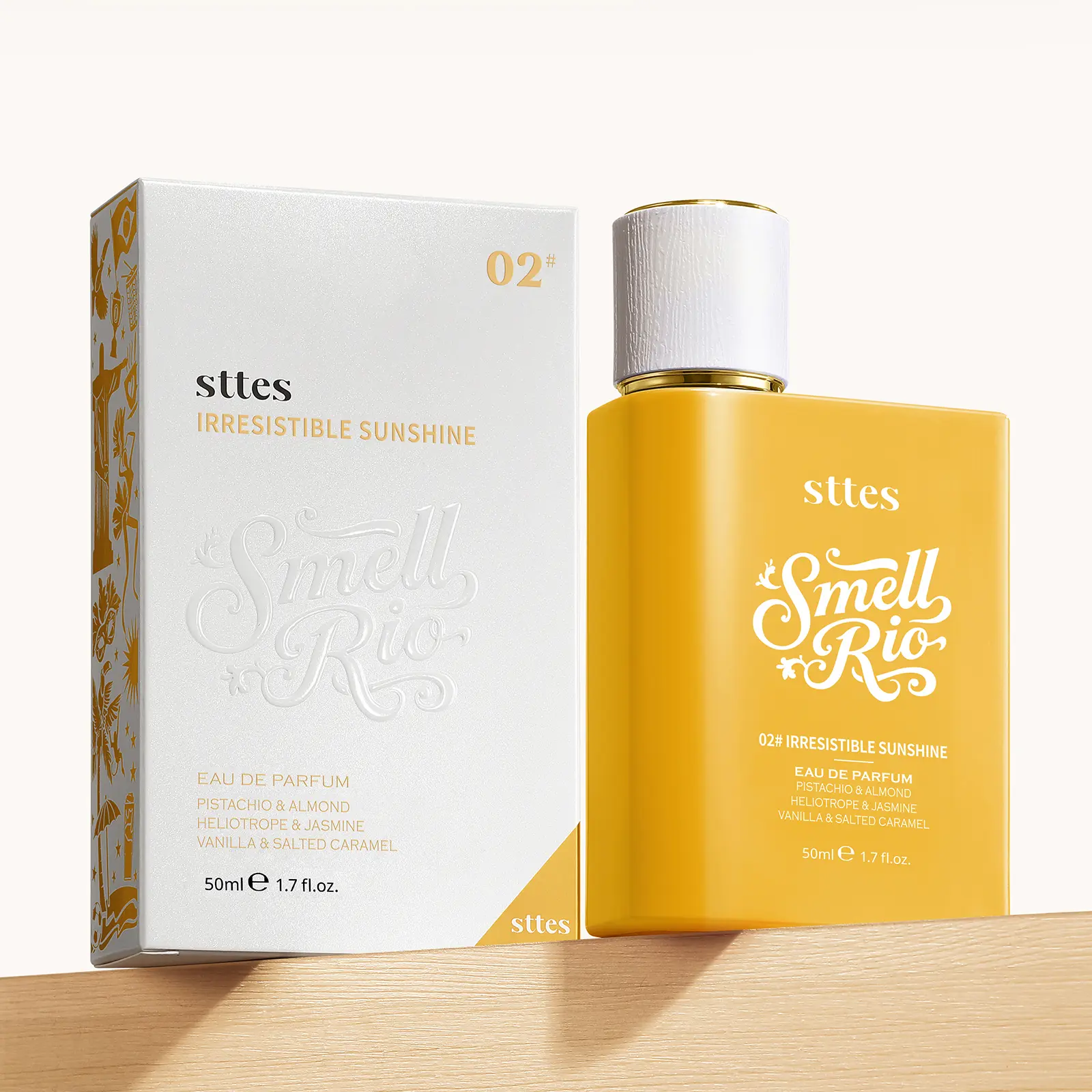 New!50ml Sttes Perfume 02 Irresistible - Perfume for Women - Pistachio, Vanilla & Salted Caramel Eau de Parfum 50ml,back to school