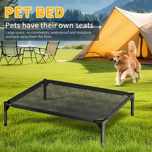 Cooling Elevated Dog Bed – Breathable Mesh Pet Cot with Durable Metal Frame for Large Dogs Indoor & Outdoor