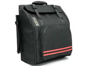 D'Luca Heavy Duty Waterproof Accordion Gig Bag 12 Bass Accordions, 1,2 and 3 Row Buttons, Panther, Corona, Black
