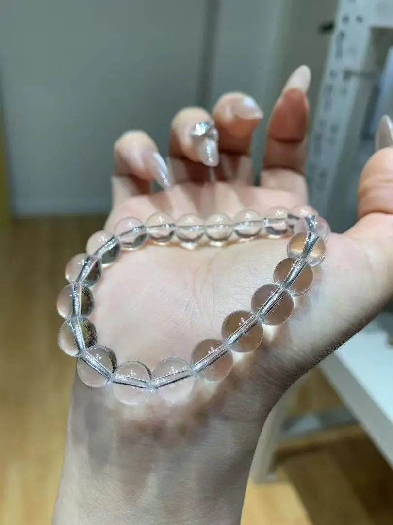 Clear quartz crystal bracelet daily accessories  grade a 8 mm 10 counts