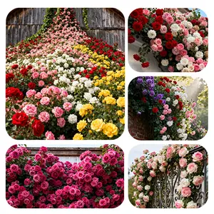 300 Mix Climbing Rose Seeds for Planting Outdoors Fragrant Butterfly Flower Seeds 2026 Heirloom Roses Bushes Ready to Plant Gardening Rose Seeds Bush Vine Climber Long-Blooming