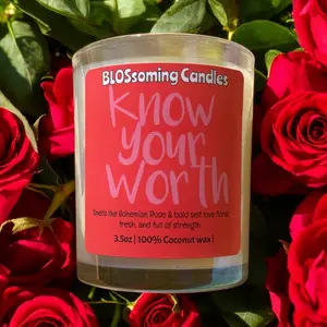 MINI KNOW YOUR WORTH CANDLE