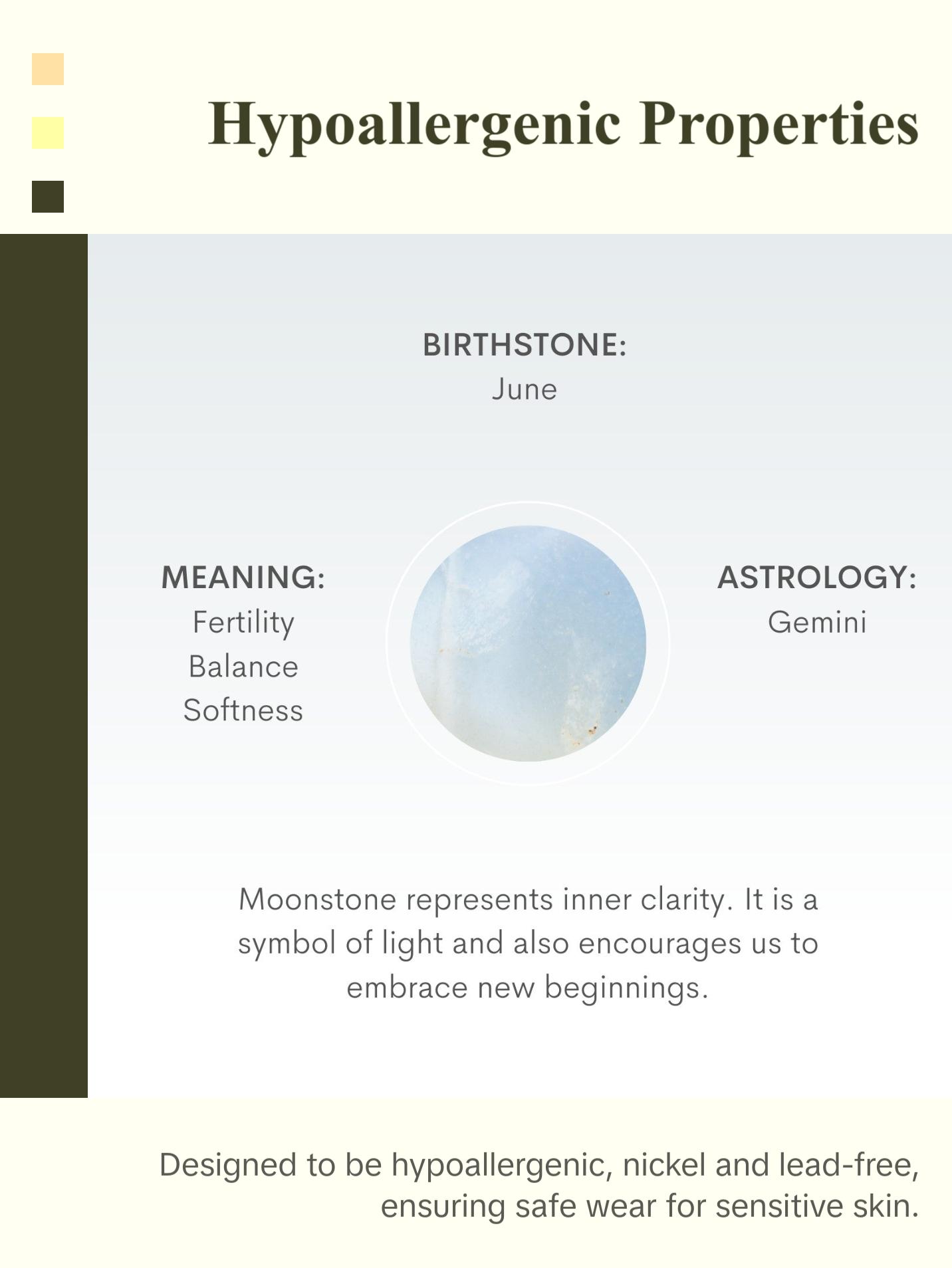 Birthstone Moonstone Necklace - June