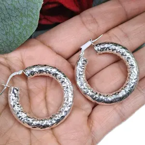 arete tipo arracada  plata.925
