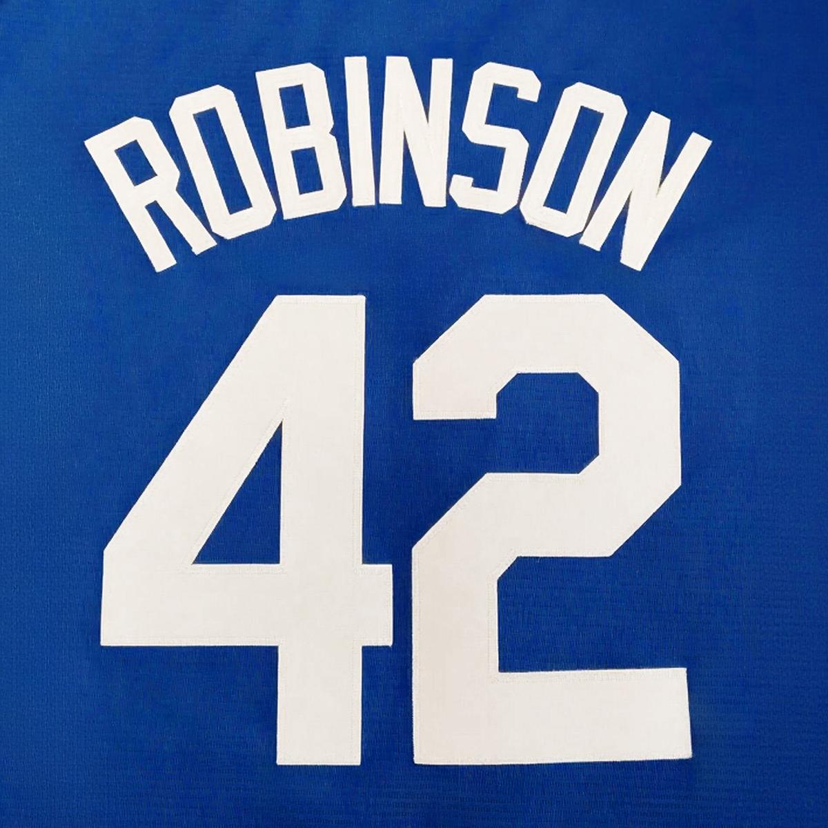 Mens Brooklyn 42 Robinson Baseball Jersey – Legend Vintage with Embroidered Patches, HipHop, Blue, Perfect Gift for Any Occasion