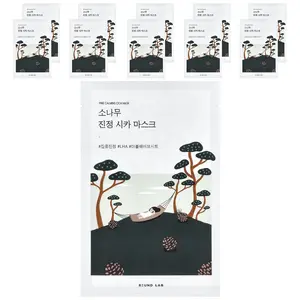 Round Lab Pine Calming Cica Beauty Mask, 10 Sheets, 0.91 fl oz (27 ml) Each
