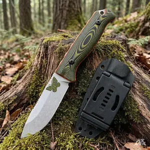 BM15002/15017 fixed blade knife, kitchen knife, outdoor EDC tool, G10 handle, D2 stainless steel blade, high-end multifunctional outdoor multi‑tool with a perfect Kydex sheath, one‑piece spine, CNC precision craftsmanship, Valentine’s Day gift