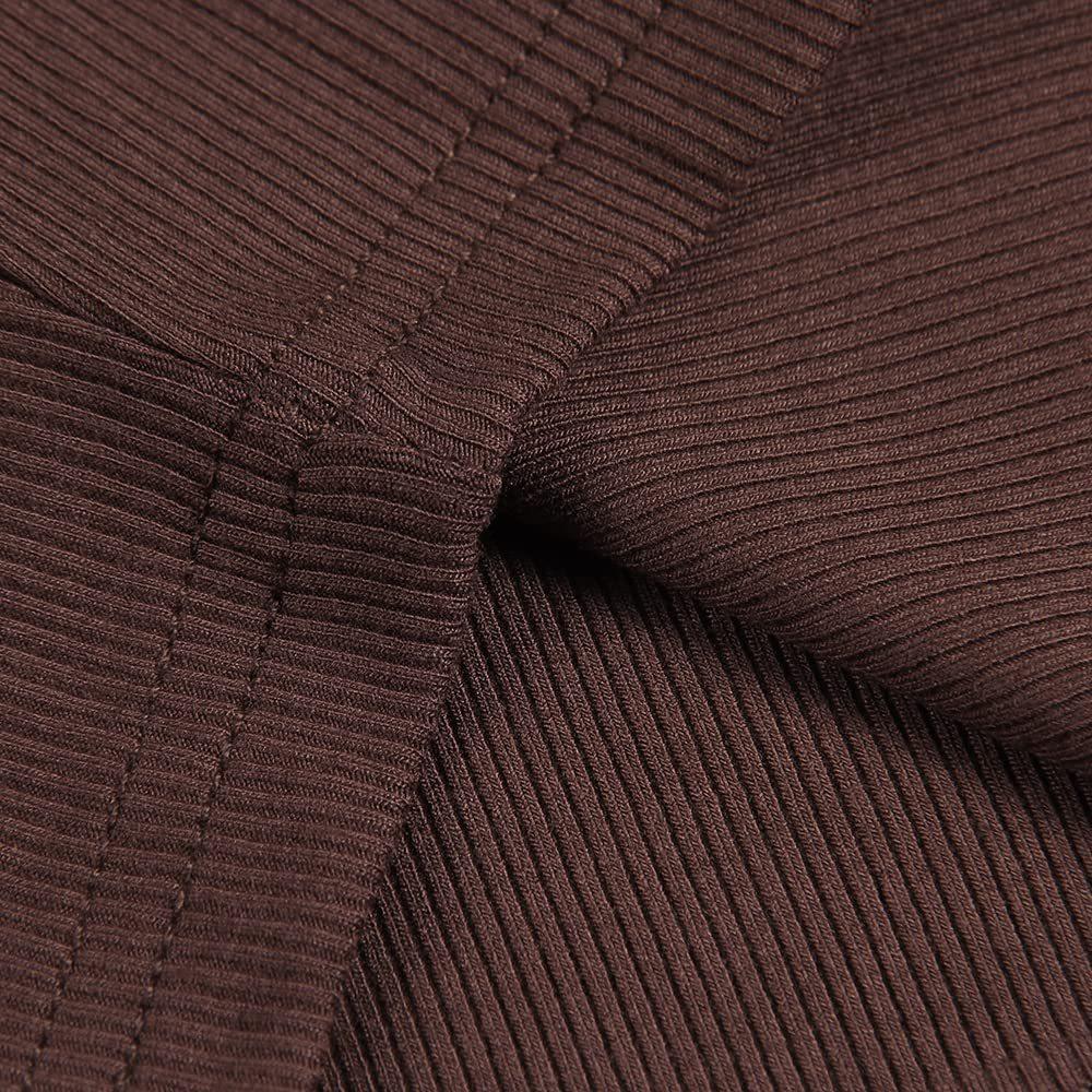 Womens  Long Sleeve Stretch Slim Round Neck Ribbed Basic Shirts Top Y2K Womenswear