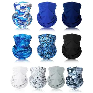 10PCS Camouflage Neck Gaiter Face Cover Set Breathable Cooling Tube Bandana Balaclava for Men & Women, Outdoor Face Mask for Hiking, Fishing, Cycling, Running
