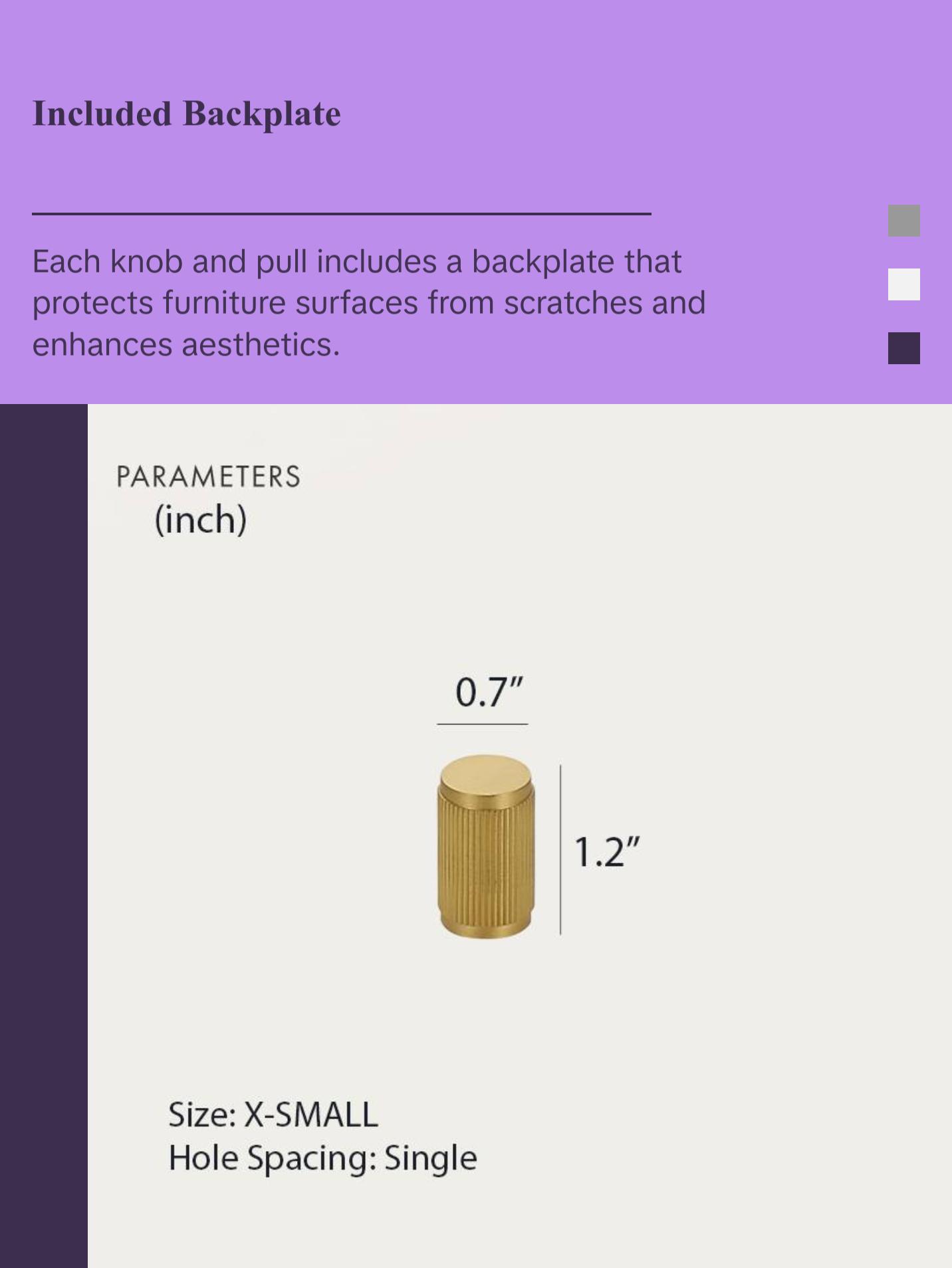 Stripe Knobs and Pulls with Backplate Stripe Knobs and Pulls with Backplate