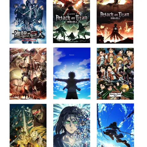 Attack On Titan Poster AOT Atrippy Anime Wall Art for Room Aesthetic Bedroom Dorm Decor Eco-Friendly Materials Fade-Resistant Waterproof UV-Protected Vibrant Colors - Illustrations