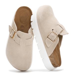 Project Cloud Women's Genuine Leather Platform Clogs | Walking Girl Shoes Footwear | ProjectPlush | Lightweight Non-Slip – Benton Chunky