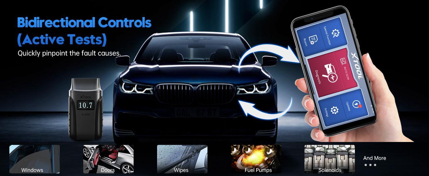 XTOOL A30M Bluetooth OBD2 Scanner: Bidirectional All-System Diagnostic Tool with 26+ Resets & Free Updates fathersdaygift