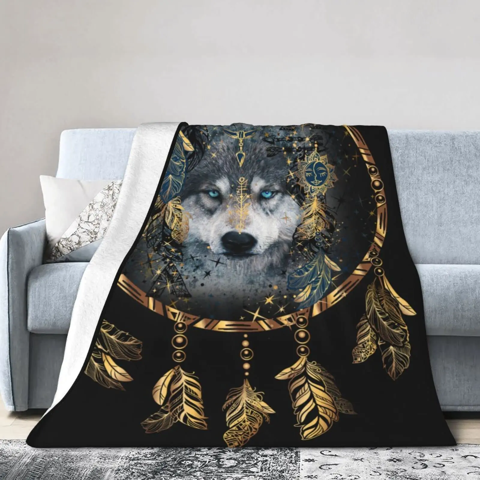 Dream Catcher Throw Blanket - Soft, Cozy Plush Warm Fleece, Foldable, Wrinkle Resistant, Classic 30x40in Letters Accent (60x50in/101cmx76cm) for Sofa/Couch, Adults/Children Birthday Gifts, 178Cm×137Cm（54X70in）, Grandparents