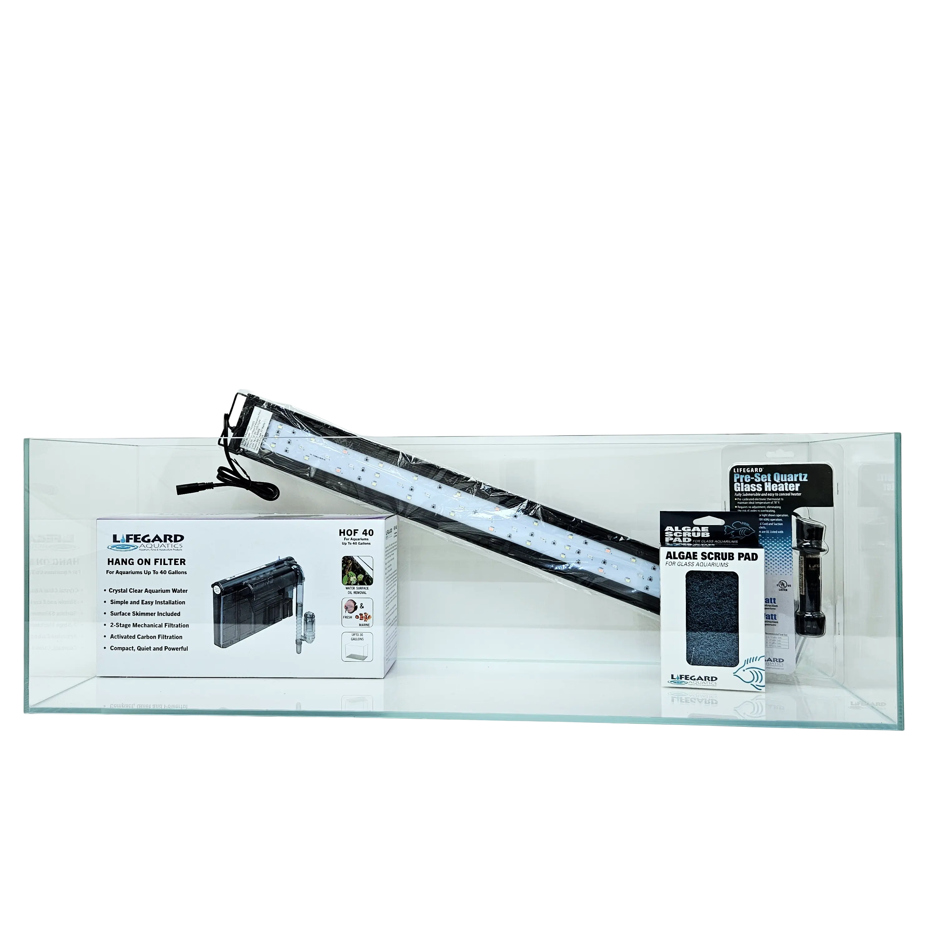 Clear Glass Bookshelf Aquarium Kits