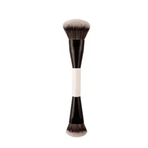 Angled Round Top Dense Bristles | Foundation Brush - Foundation Brush For Liquid Makeup | For Blush Powder Highlighter Contour Concealer Bronzer Women Home Travel Party