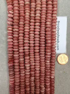 rhodochrosite rondelle AA grade 6mmx10mm