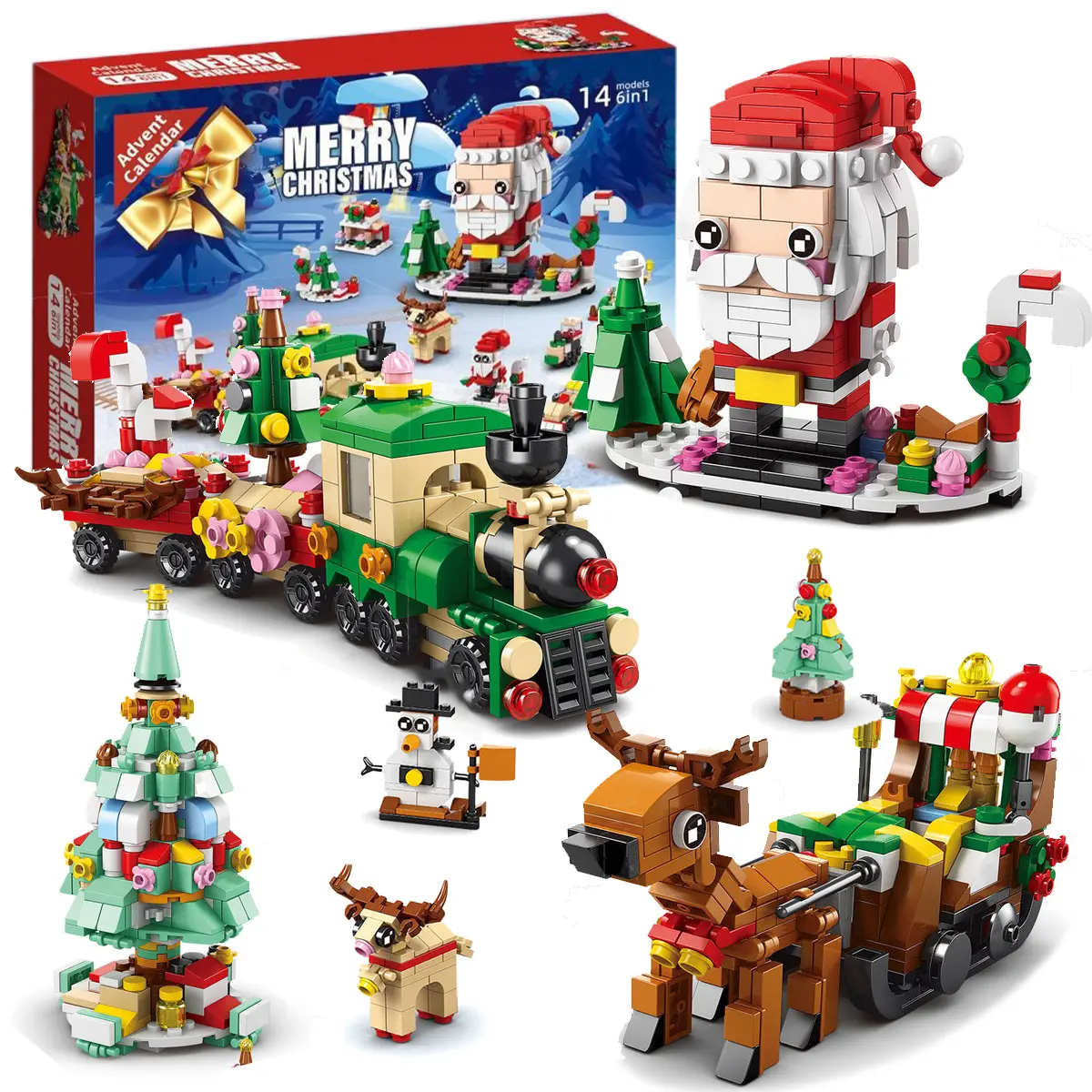 2024 Advent Calendar - 12 Days Building Blocks Surprise Gift Box - Christmas Gifts - Building Blocks Toys - For Ages 8+