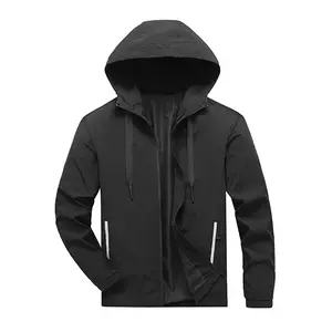 Men's Jacket Spring And Autumn Thin Hooded Casual Sports Coat Loose Fit