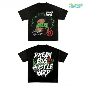 180g Cotton T-Shirt Dream Big Hustle Hard Tee Men's 100% Cotton Y2K Style Graphic Tee - Soft Casual Crew Neck Short Sleeve, soulja boy outfit, soulja boy outfit