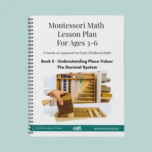 Book 5: Montessori math lesson plans for Kindergarten to 1st grade. Learn place value for numbers 1 to 9999. Math intervention. Early childhood math. Homeschool math curriculum. Educational math learning lessons for number recognition. Hands-on math