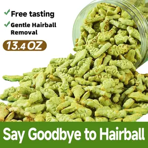 13.4 oz Catnip Cookies Crunchy Natural Cat Treats  Gently relieves hairballs  ideal for training rewards Healthy organic cat grass snacks great for daily interactive rewards and helps promote feline oral health