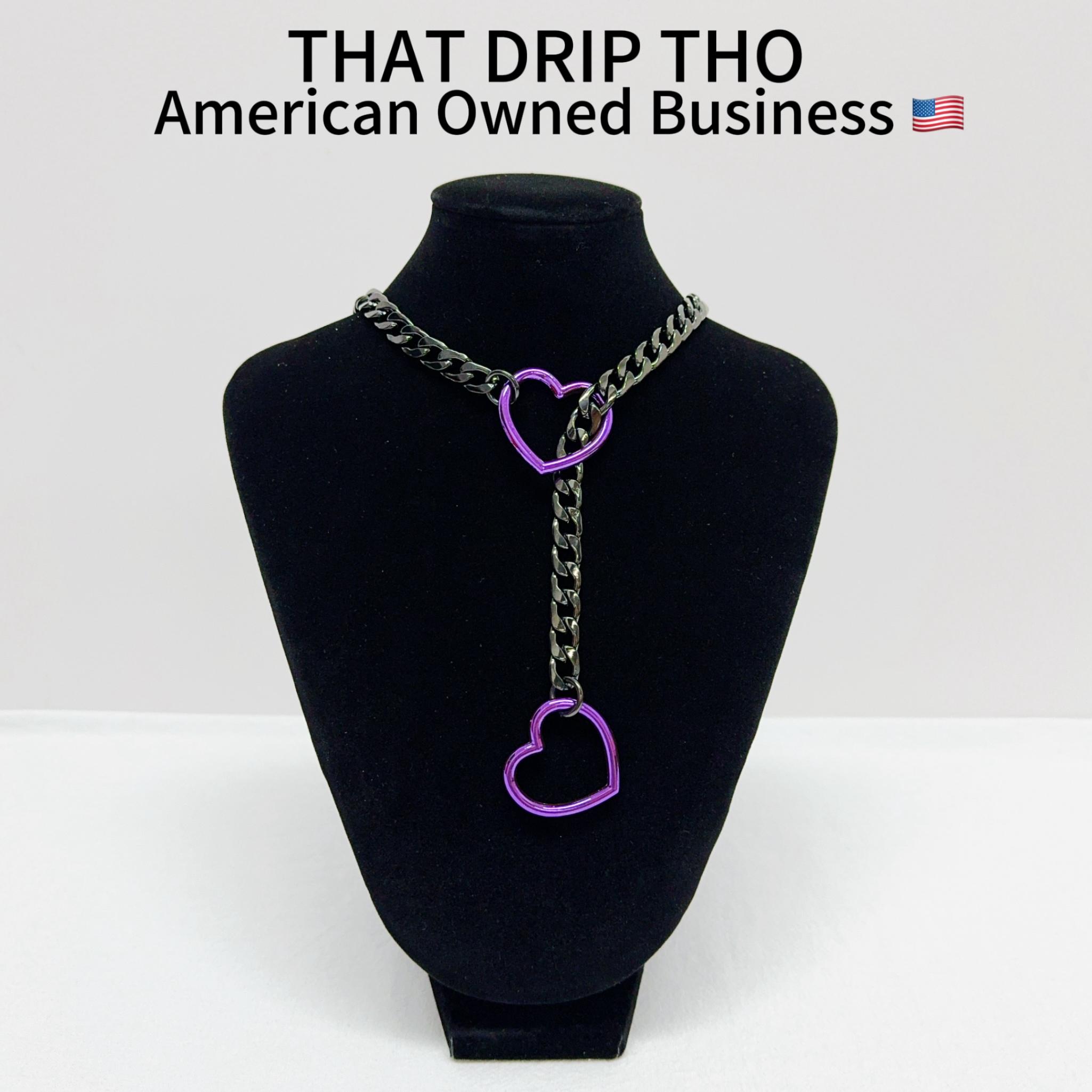 ThatDripTho Slip Chain with Heart O-Ring, Punk Style Necklace, Adjustable Daily Wear Chain for Women & Men, Exquisite Jewelry Gift for Date, Anniversary, Birthday, Christmas, Party ThatDripTho Slip Chain with Heart O-Ring, Punk Style Necklace, Adjustable Daily Wear Chain for Women & Men, Exquisite Jewelry Gift for Date, Anniversary, Birthday, Christmas, Party