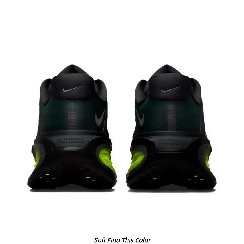Black and Green Mesh Breathable Running Shoes Full-Length Air Cushion Lightweight Sneakers Low-Top Training Joggers