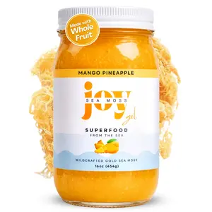 Joy Sea Moss Wildcrafted Irish Sea Moss Gel 16 oz | Made in USA | Gold Seamoss Superfood | Rich in Vitamins & Minerals | Real Fruit | Nutritional Supplement | Pure Raw+Non GMO