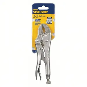 IRWIN VISE-GRIP Original Locking Pliers with Wire Cutter, Curved Jaw, 10-Inch (502L3), silver
