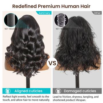 [Summer Must Have] Ashimary Water Wave Invisi-Strap Snug Fit 360 Skin Lace Frontal Human Hair Wig Bleached Knots With Drawstring#Summervibes, Lace Front Wigs, Glueless Part Wig