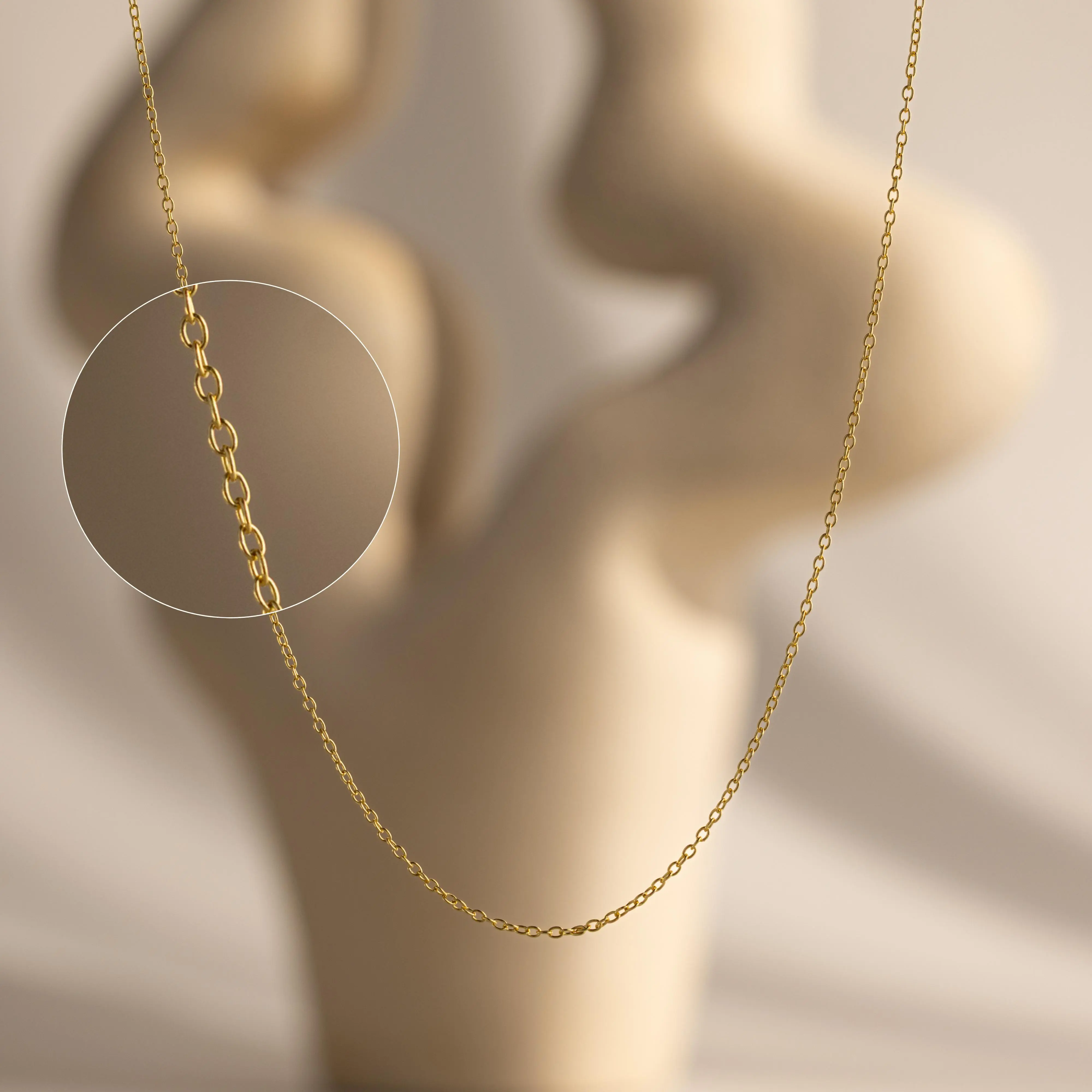 Dainty Chain Necklace by Caitlyn Minimalist - Simple Everyday Layering Necklace - Adjustable Cable Chain Necklace - Minimalist Jewelry - Perfect Gift for Her