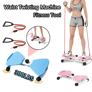 Home Gym Waist Twister Silent Anti Slip 300lbs Max Load Ab Waist Twister Core Training Twist Board Platform Indoor Fitness Exercise Device