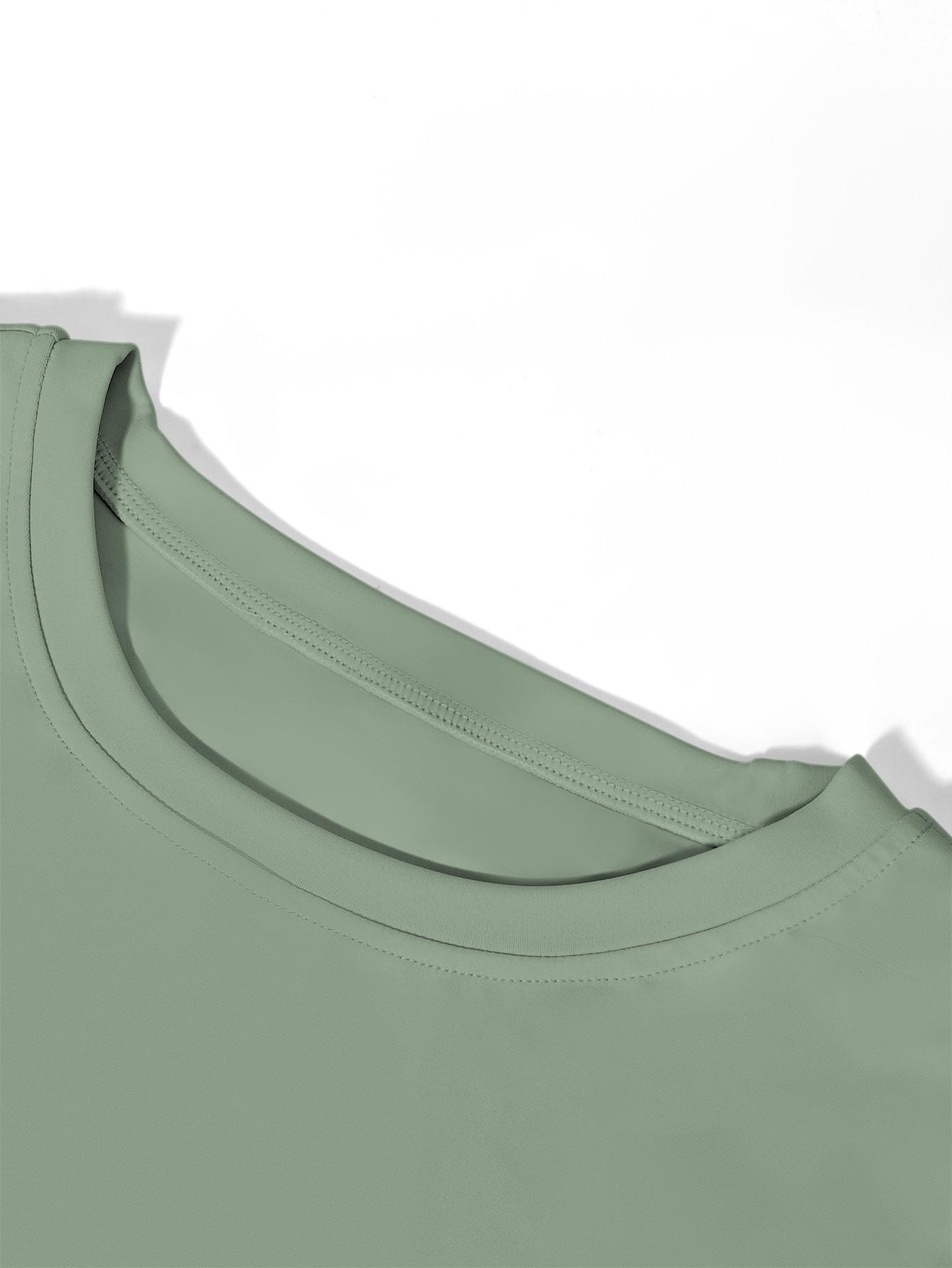 New Women's Two-Piece Set, High-End Solid Color T-Shirt and High-Waist Fitted Shorts Activewear Set, Leisure Breathable Quick-Drying Set, Suitable for Yoga and Gym Wear, Women's Summer Sports Outfit, Athletic Wear, Fitness and Running Clothing