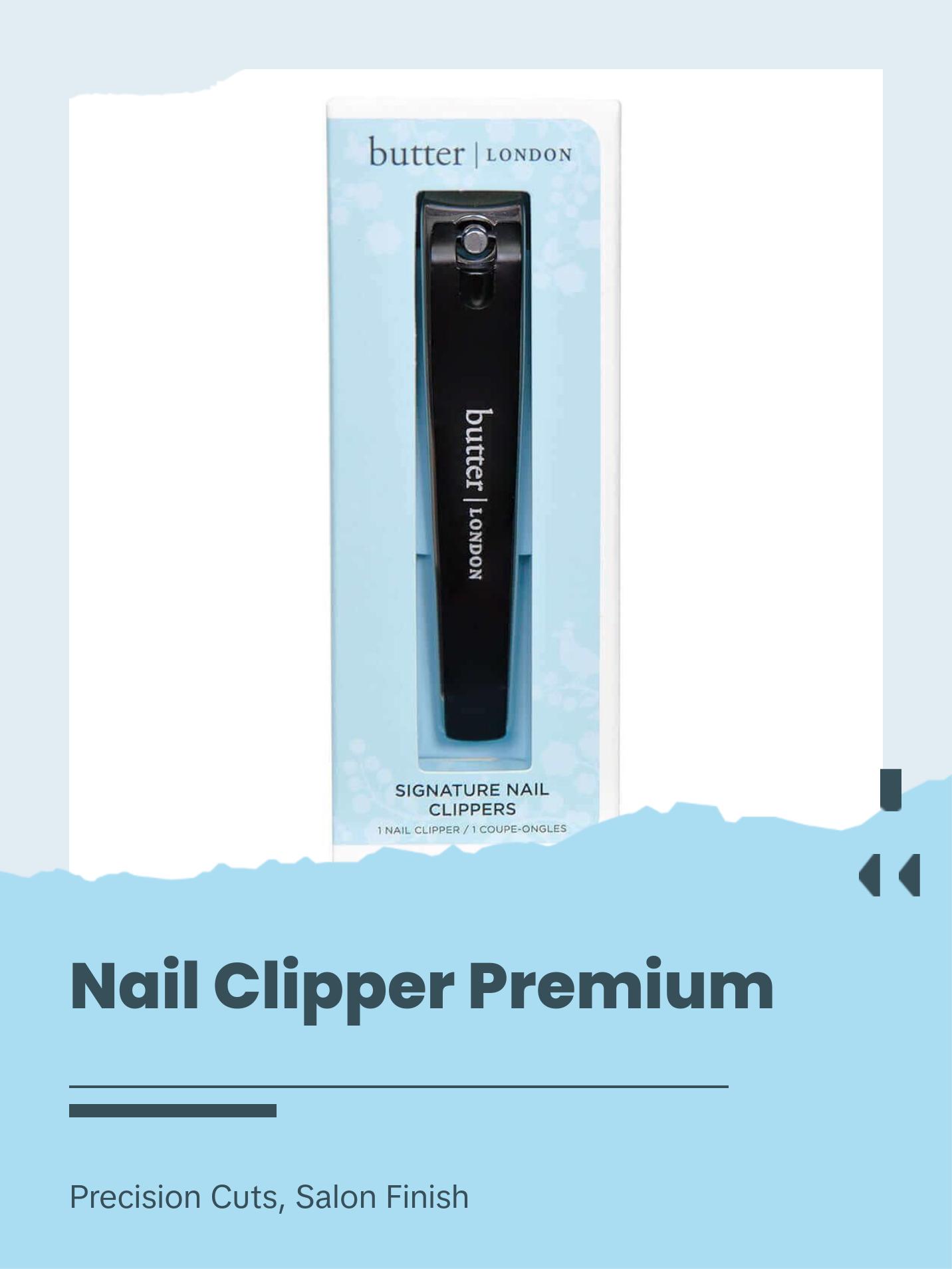 butter LONDON Signature Nail Clippers - Stainless Steel for Manicure and Pedicure butter LONDON Signature Nail Clippers - Stainless Steel for Manicure and Pedicure