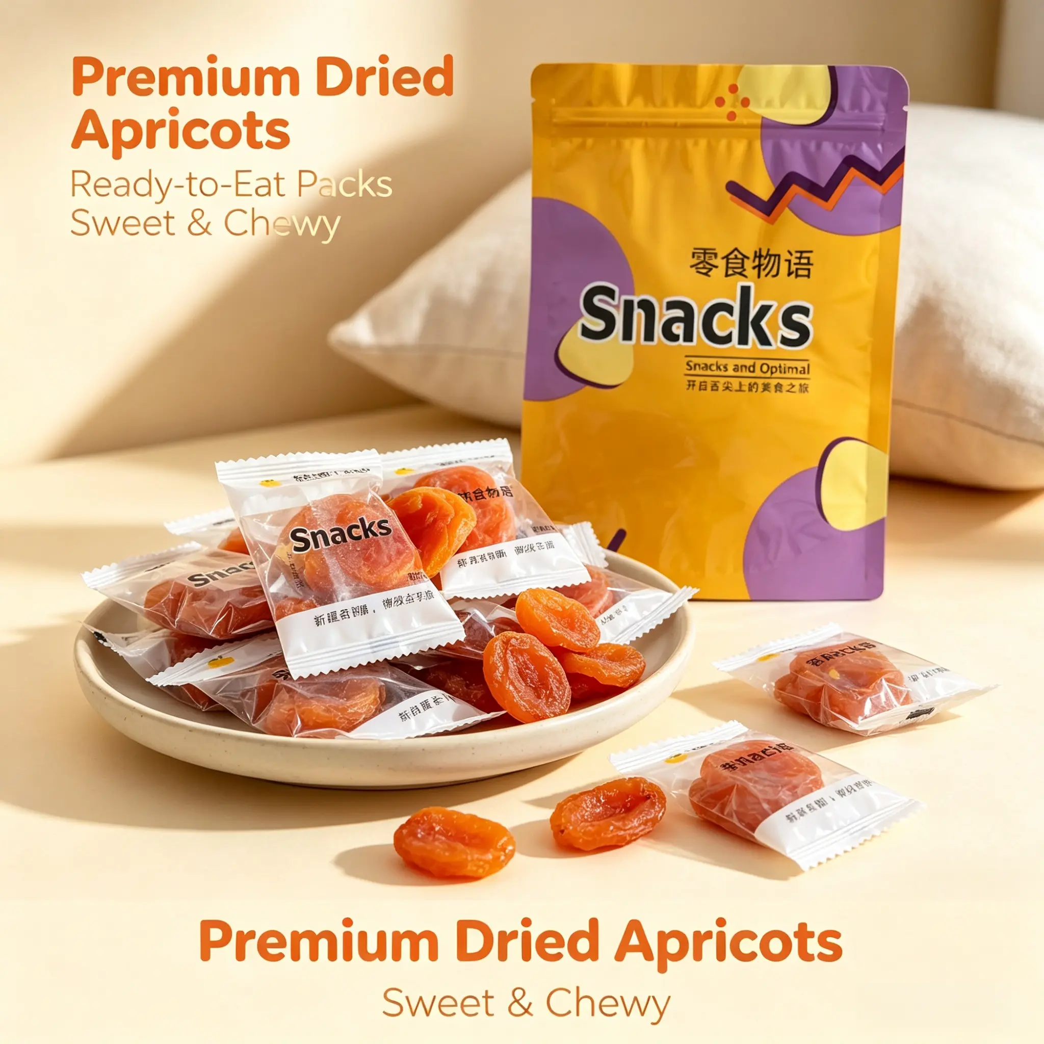 1Premium Dried Apricots, Large Thick Fruit Slices, Sweet and Chewy Snack for Movie Night, Parties and Everyday Enjoyment