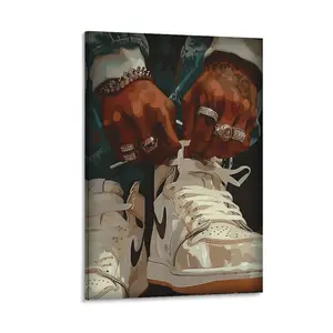 Sneaker enthusiast art prints, Black wall decorations