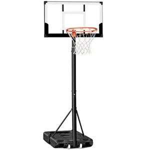 Seray Basketball Hoop Outdoor with 40inch Backboard, 3.3-10FT Height Adjustable Pool Basketball Goal System for Adults Youth Teens, Indoor Portable Basketball Court, Birthday Gift Idea